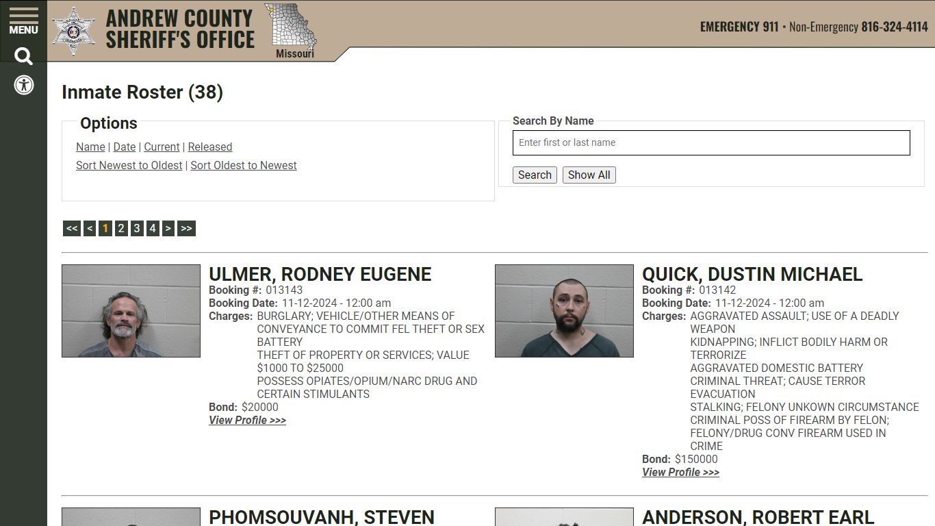 Inmate Roster - Current Inmates Booking Date Descending - Andrew County ...